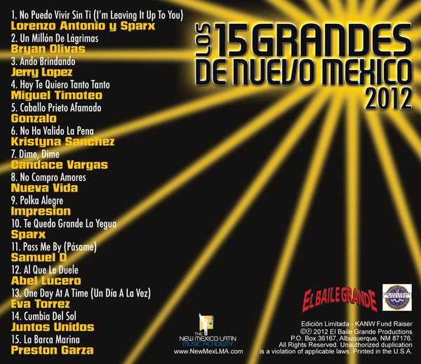 Los 15 Grandes De Nuevo Mexico 2012