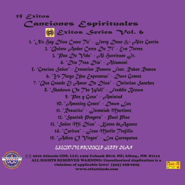 15 Exitos Canciones Espirituales - Exitos Series Vol. 6