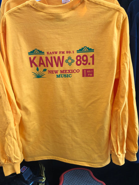 KANW New Mexico music long Sleeve T-shirt Yellow